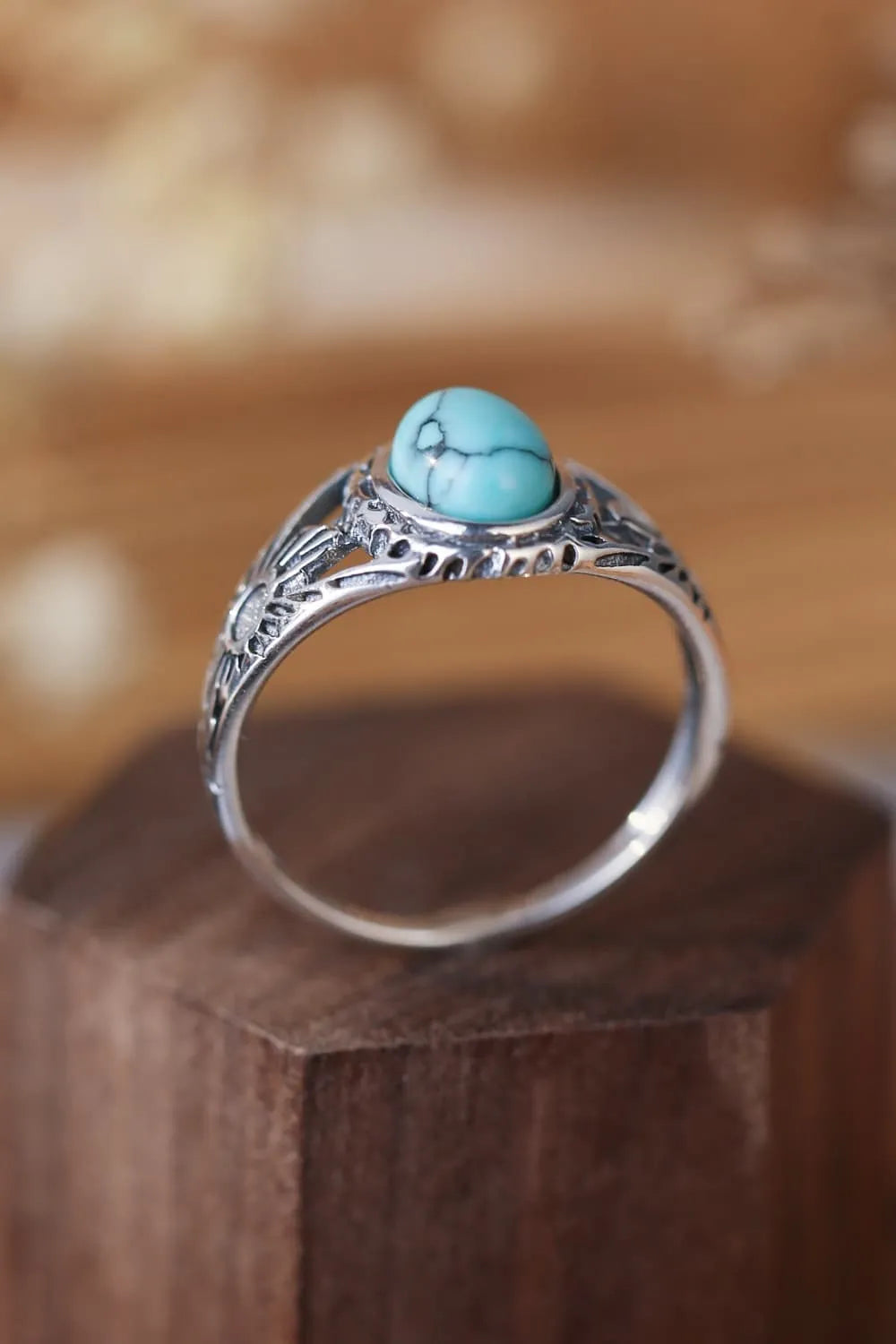 Turquoise 925 Sterling Silver Ring Rings - Tophatter Daily Deals