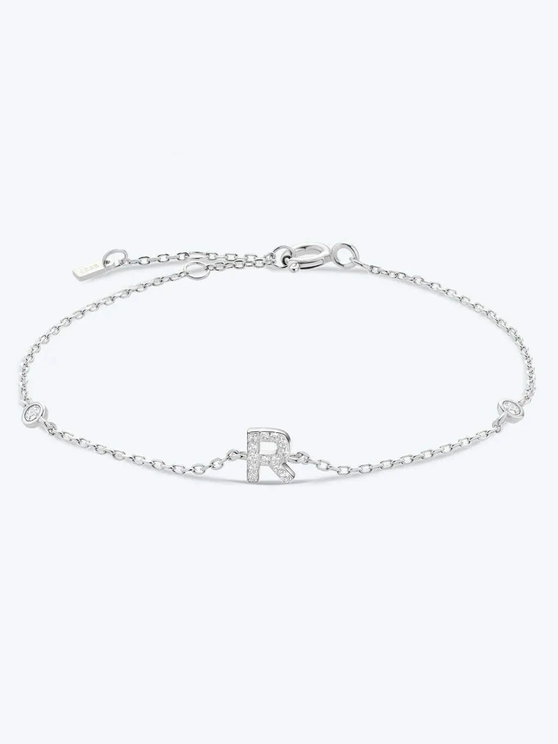 Q To U Zircon 925 Sterling Silver Bracelet R Silver One Size Bracelets - Tophatter Daily Deals