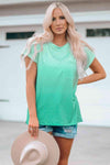 Round Neck Pocket Tee Shirt Green Women's T-Shirts - Tophatter Daily Deals