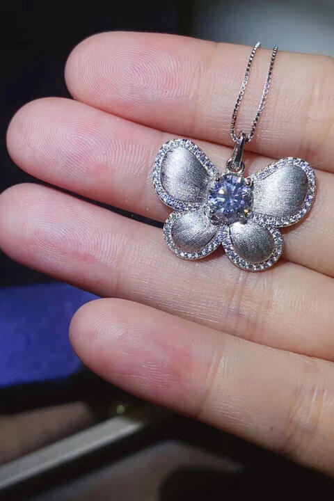 1 Carat Moissanite Butterfly Pendant Necklace - Shop Tophatter Deals, Electronics, Fashion, Jewelry, Health, Beauty, Home Decor, Free Shipping