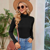 Turtleneck Long Sleeve T-Shirt Women's T-Shirts - Tophatter Daily Deals