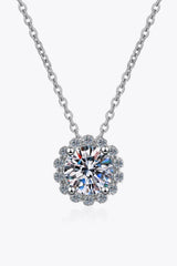 3 Carat Moissanite 925 Sterling Silver Necklace Silver One Size Moissanite - Tophatter Daily Deals