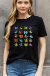 Simply Love Full Size Butterfly Graphic Cotton Tee Women's T-Shirts - Tophatter Daily Deals