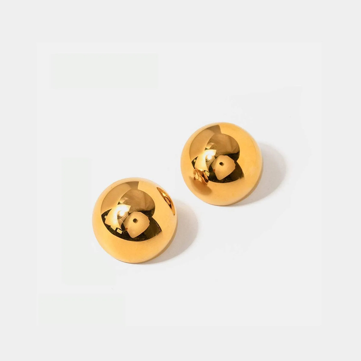 Hemispherical Stainless Steel Clip On Earrings Gold One Size Earrings - Tophatter Daily Deals