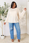 Celeste Full Size Fringe Detail Long Sleeve Blouse Blouses - Tophatter Daily Deals