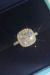 3 Carat Moissanite 925 Sterling Silver Square Ring Moissanite - Tophatter Daily Deals