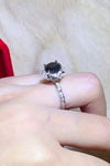 2 Carat Black Moissanite Floral Ring Moissanite - Tophatter Daily Deals