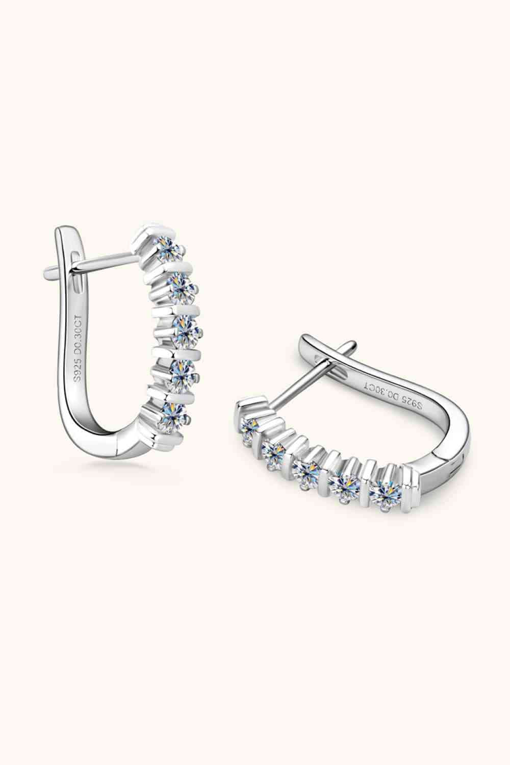 Moissanite 925 Sterling Silver Earrings - Tophatter Deals