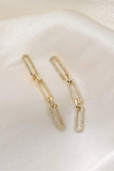 Rhinestone Chunky Chain Drop Earrings Earrings - Tophatter Daily Deals