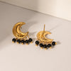 18K Gold-Plated Stainless Steel Moon Shape Earrings Earrings - Tophatter Daily Deals