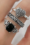 Zinc Alloy Three-Piece Ring Set Rings - Tophatter Daily Deals