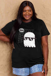 Simply Love Full Size BOO Graphic Cotton T-Shirt Black Women's T-Shirts - Tophatter Daily Deals