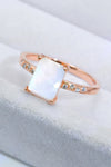 Square Moonstone Ring - Tophatter Deals