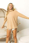 BiBi Checkered Round Neck Thumbhole Long Sleeve Top Blouses - Tophatter Daily Deals