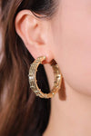 18K Gold-Plated Alloy C-Hoop Earrings Gold One Size Earrings - Tophatter Daily Deals