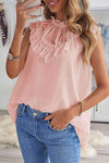 Ruffled Tulle Sleeveless Top Blouses - Tophatter Daily Deals