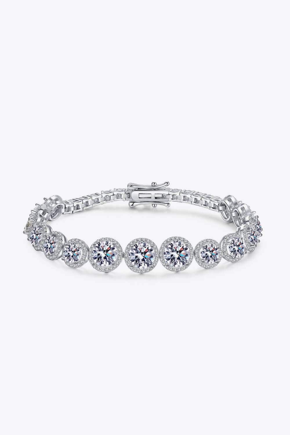 925 Sterling Silver 10.4 Carat Moissanite Bracelet Moissanite - Tophatter Daily Deals