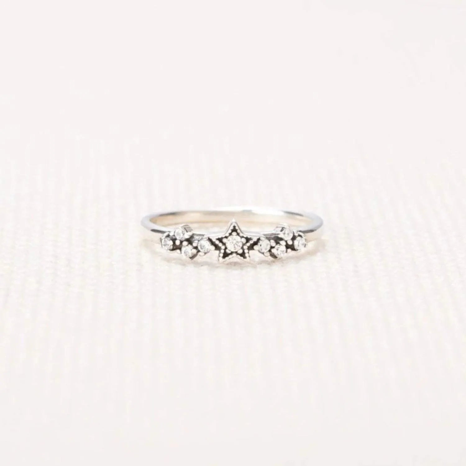 925 Sterling Silver Star Ring Silver Rings - Tophatter Daily Deals