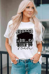 Graphic Round Neck Short Sleeve T-Shirt - Tophatter Daily Deals