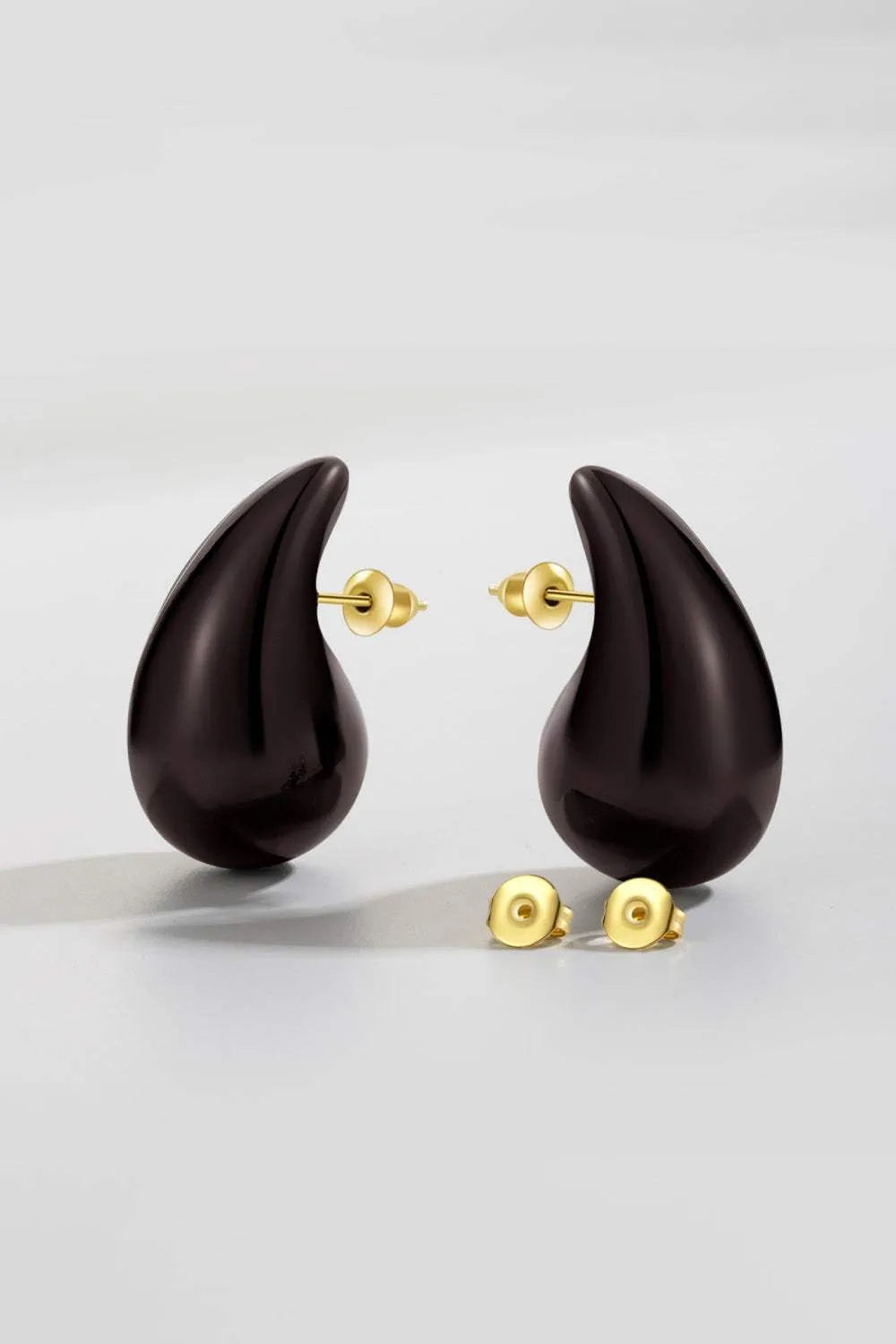 Big Size Water Drop Brass Earrings Chocolate One Size Earrings - Tophatter Daily Deals