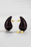 Big Size Water Drop Brass Earrings Chocolate One Size Earrings - Tophatter Daily Deals