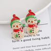 Snowman Rhinestone Alloy Earrings Earrings - Tophatter Daily Deals