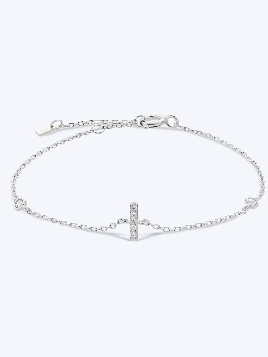 G To K Zircon 925 Sterling Silver Bracelet I-Silver One Size Bracelets - Tophatter Daily Deals