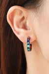 Multicolored C-Hoop Earrings Earrings - Tophatter Daily Deals