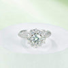 1 Carat Moissanite 925 Sterling Silver Flower Shape Ring Moissanite - Tophatter Daily Deals