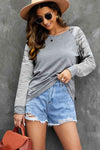 Mixed Print Raglan Top Women's T-Shirts - Tophatter Daily Deals