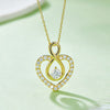 1 Carat Moissanite 925 Sterling Silver Heart Shape Necklace Gold One Size Moissanite - Tophatter Daily Deals