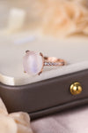 High Quality Natural Moonstone 925 Sterling Silver Side Stone Ring Moonstone - Tophatter Daily Deals