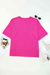 Plus Size Round Neck Dropped Shoulder Tee Women's T-Shirts - Tophatter Daily Deals