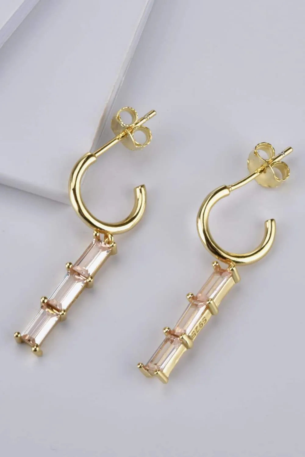 Inlaid Zircon 925 Sterling Silver Earrings Earrings - Tophatter Daily Deals
