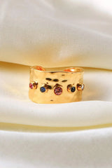18K Gold-Plated Zircon Ring Rings - Tophatter Daily Deals