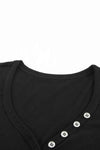 Buttoned Short Sleeve Tee Shirt Women's T-Shirts - Tophatter Daily Deals