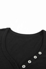 Buttoned Short Sleeve Tee Shirt Women's T-Shirts - Tophatter Daily Deals