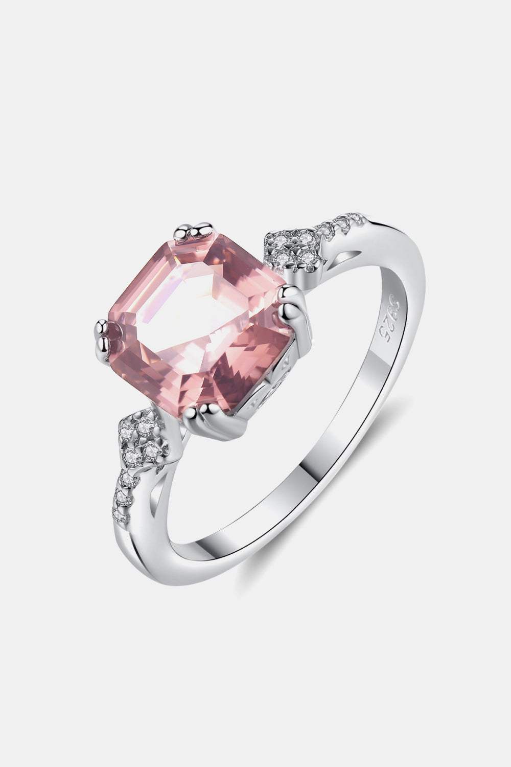 Morganite 925 Sterling Silver Ring Lilac Rings - Tophatter Daily Deals