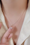 Moonstone Heart Lock Pendant Necklace Rose Gold One Size Moonstone - Tophatter Daily Deals