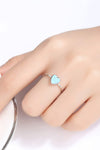 Opal Heart 925 Sterling Silver Ring Opal - Tophatter Daily Deals