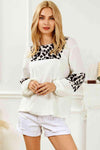 Printed Round Neck Long Sleeve Blouse Blouses - Tophatter Daily Deals