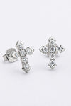 Moissanite Cross Stud Earrings Moissanite - Tophatter Daily Deals