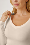 Round Neck Long Sleeve Cropped T-Shirt Women's T-Shirts - Tophatter Daily Deals