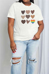 Simply Love Simply Love Full Size Heart Graphic Cotton Tee Women's T-Shirts - Tophatter Daily Deals