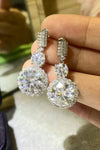 12 Carat Moissanite Platinum-Plated Drop Earrings Moissanite - Tophatter Daily Deals