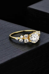 1 Carat Moissanite 925 Sterling Silver Ring Moissanite - Tophatter Daily Deals