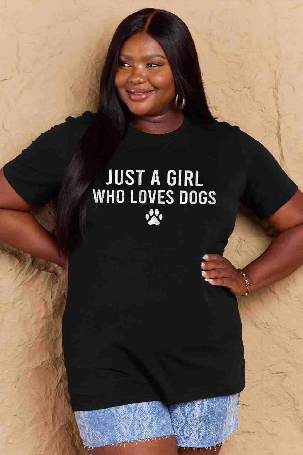 Simply Love Full Size Dog Paw Graphic Cotton T-Shirt Women's T-Shirts - Tophatter Daily Deals