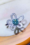 1 Carat Moissanite Flower Shape Open Ring Moissanite - Tophatter Daily Deals