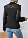 Mock Neck Long Sleeve Top Blouses - Tophatter Daily Deals