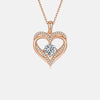 1.2 Carat Moissanite 925 Sterling Silver Heart Necklace Moissanite - Tophatter Daily Deals